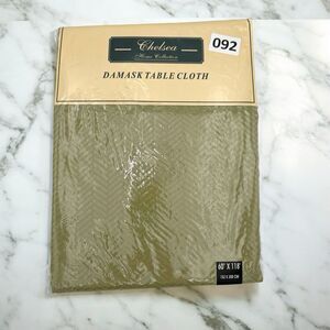 Chelsea Collection OBLONG Premium Quality Damask Tablecloth 60x118” SAGE GREEN